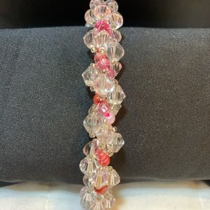 Handmade Pink and Clear Beads
